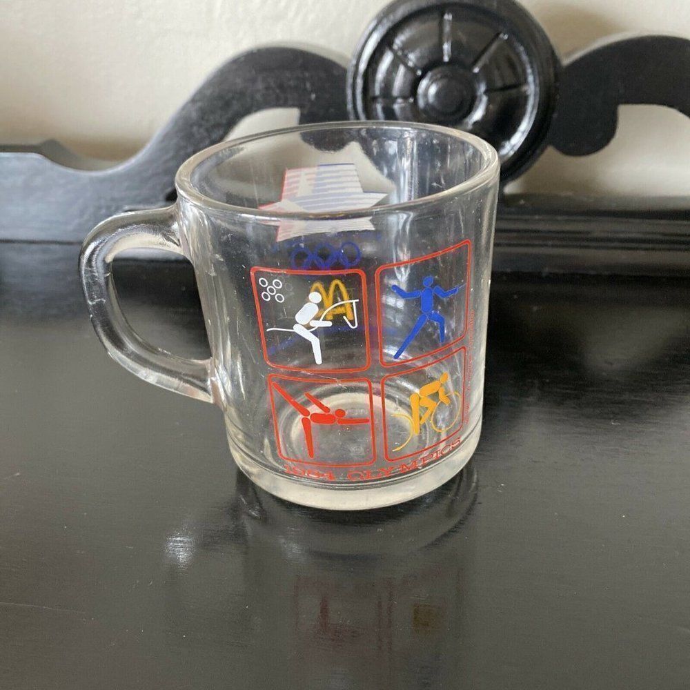 VTG McDonalds 1984 Los Angeles Olympics Glass Mug